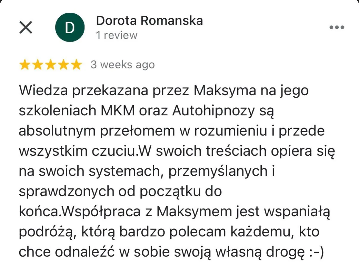 Opinia uczestnika MKM System 6