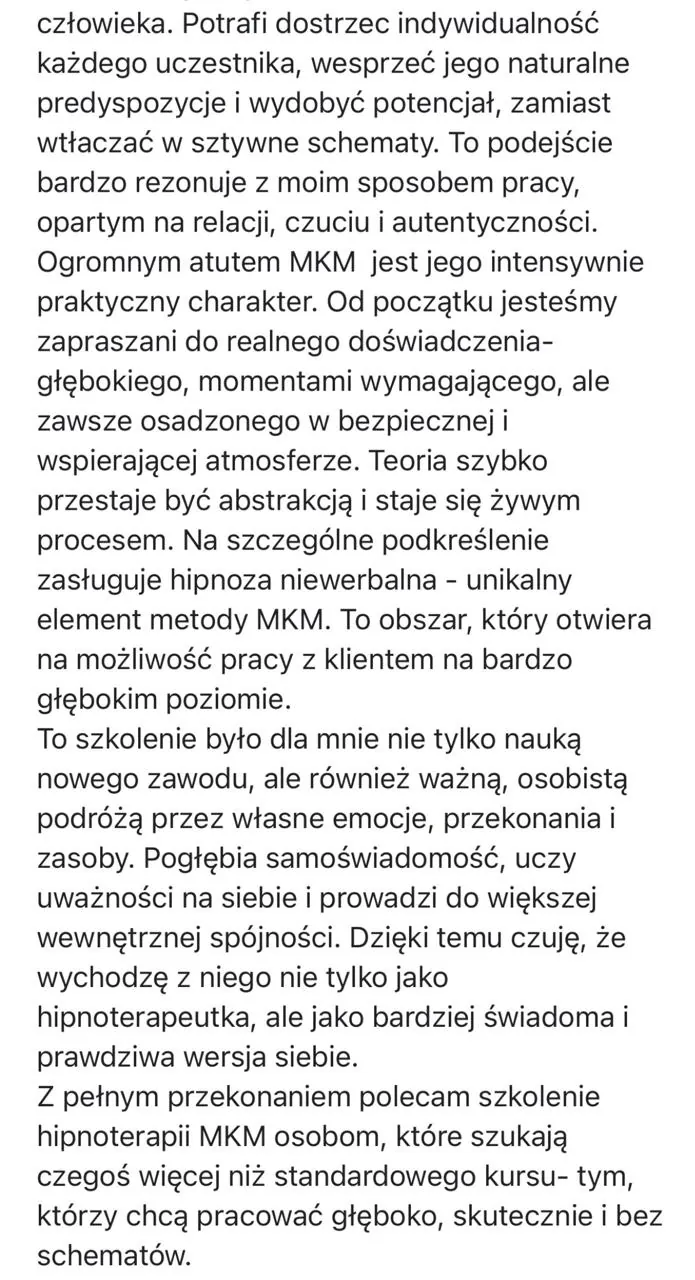 Opinia uczestnika MKM System 7