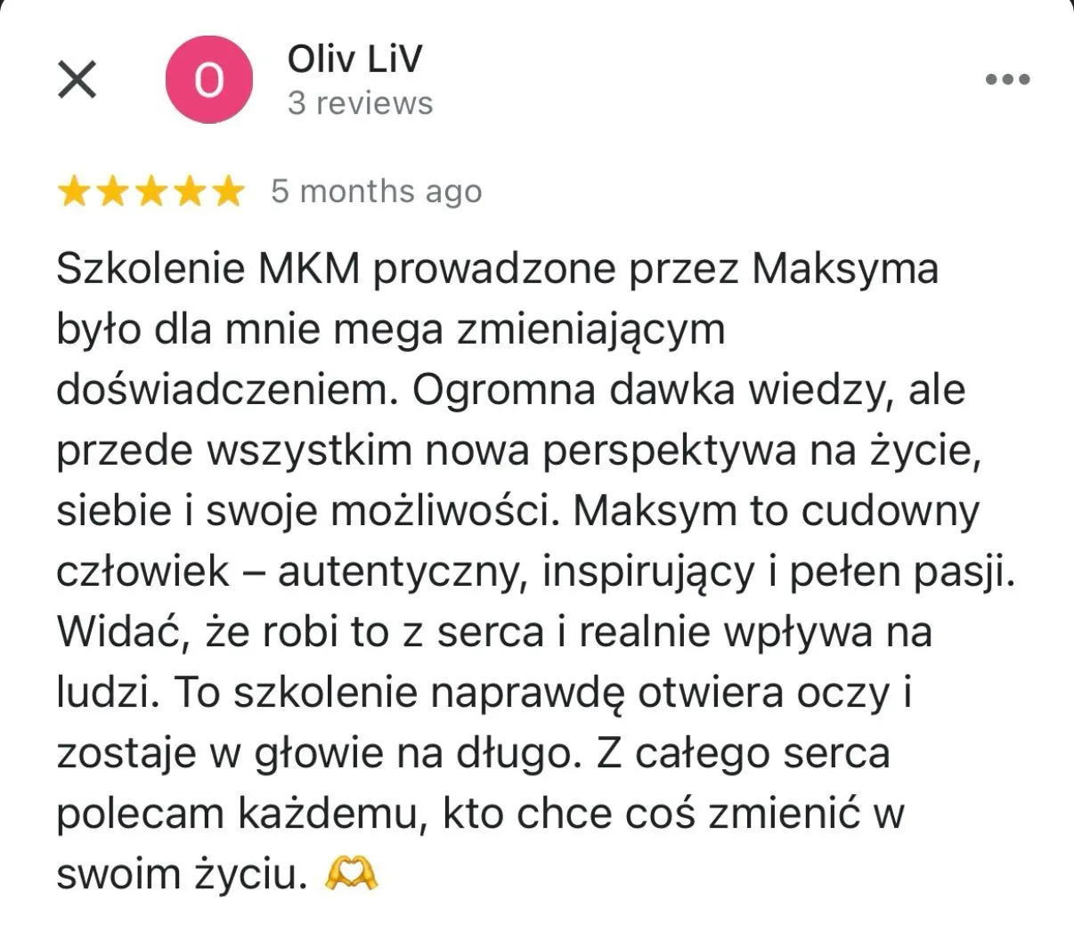 Opinia uczestnika MKM System 8