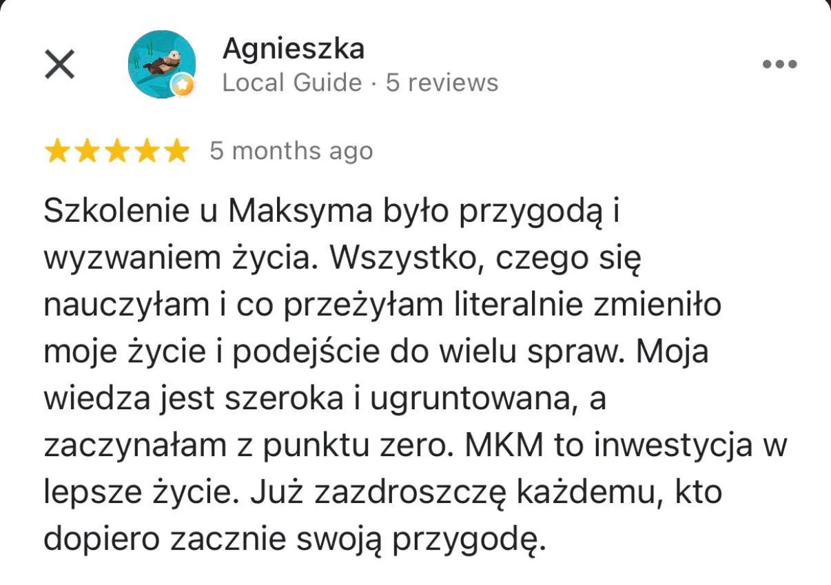 Opinia uczestnika MKM System 9