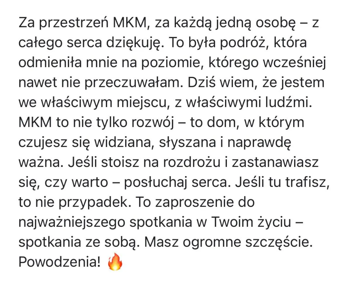 Opinia uczestnika MKM System 14