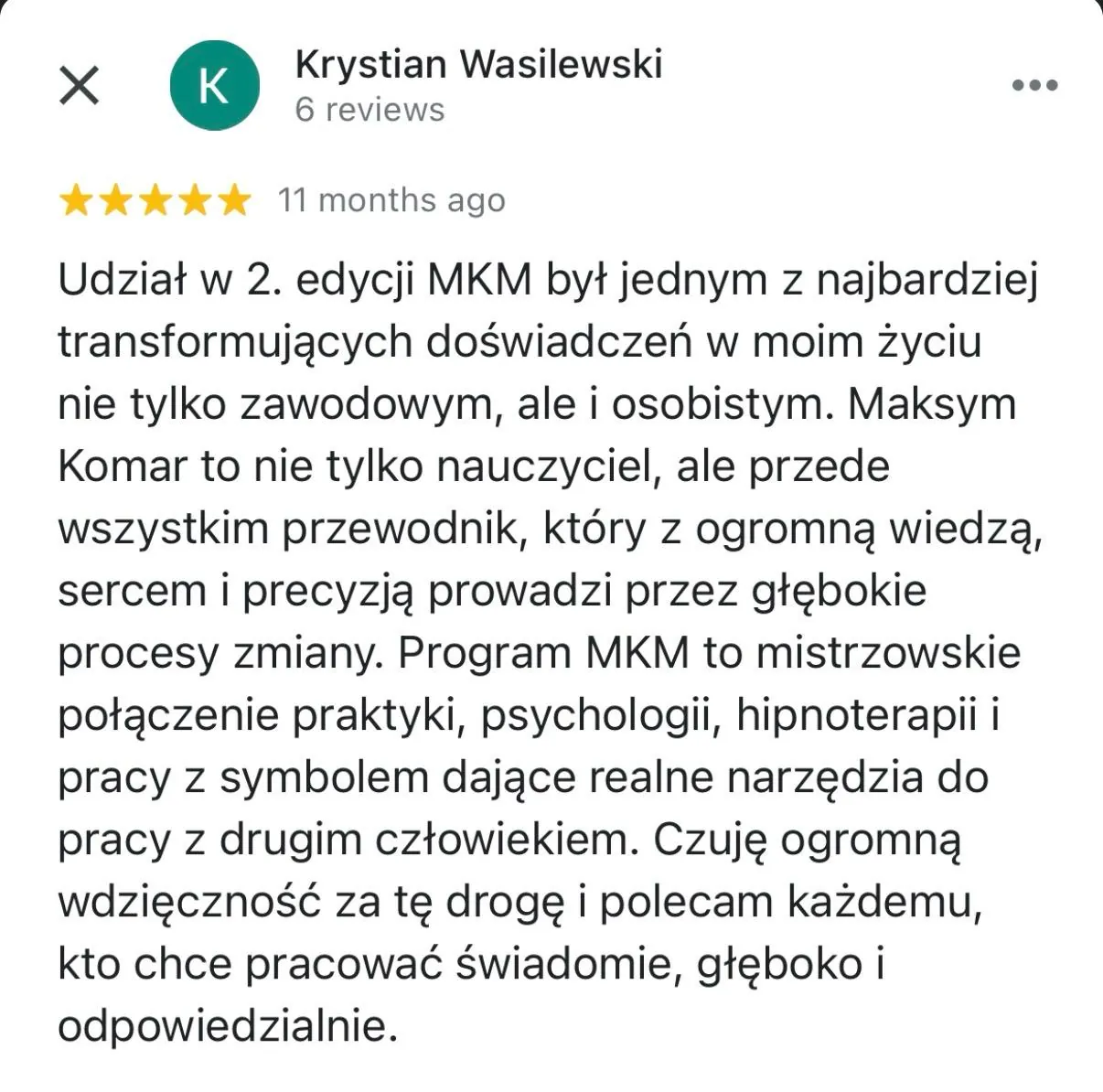 Opinia uczestnika MKM System 19